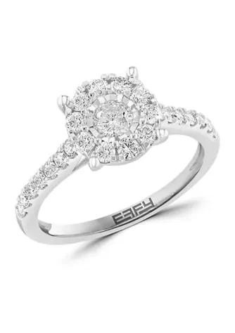 商品Effy|3 4 Ct. T.w. Diamond Miracle Set Cluster Ring In 14K White Gold,价格¥8623,第1张图片