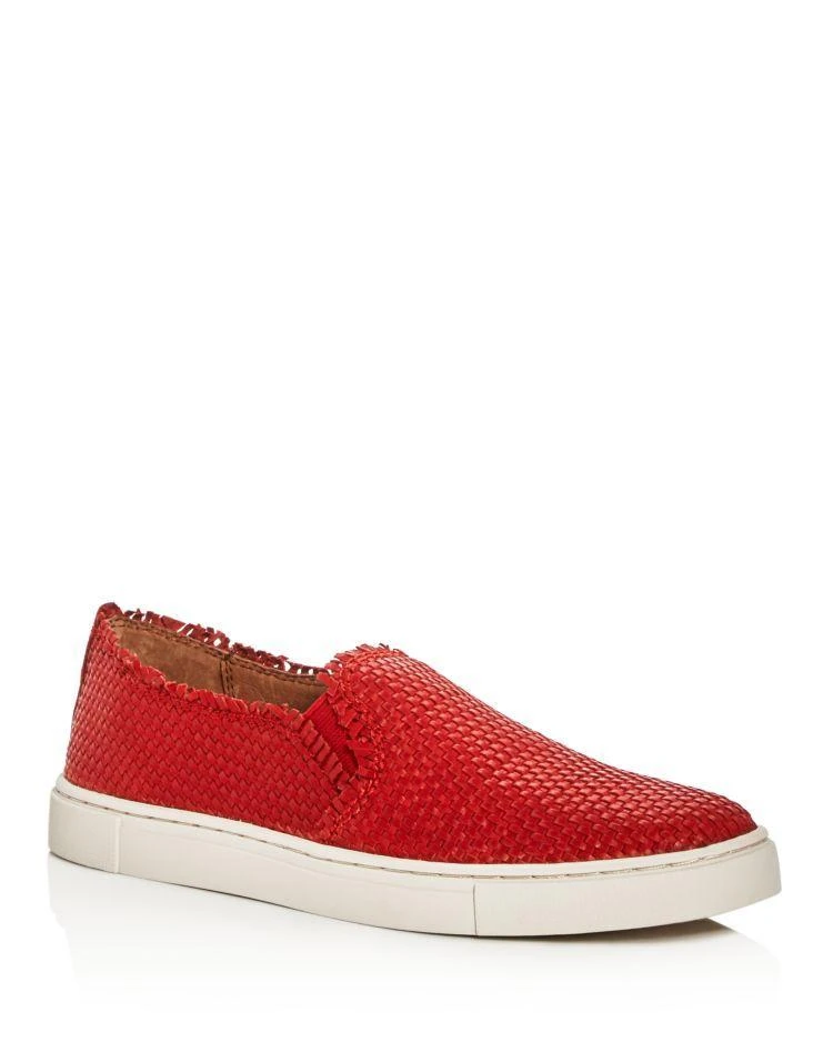 商品Frye|Ivy Woven Leather Slip-On Sneakers,价格¥1354,第1张图片