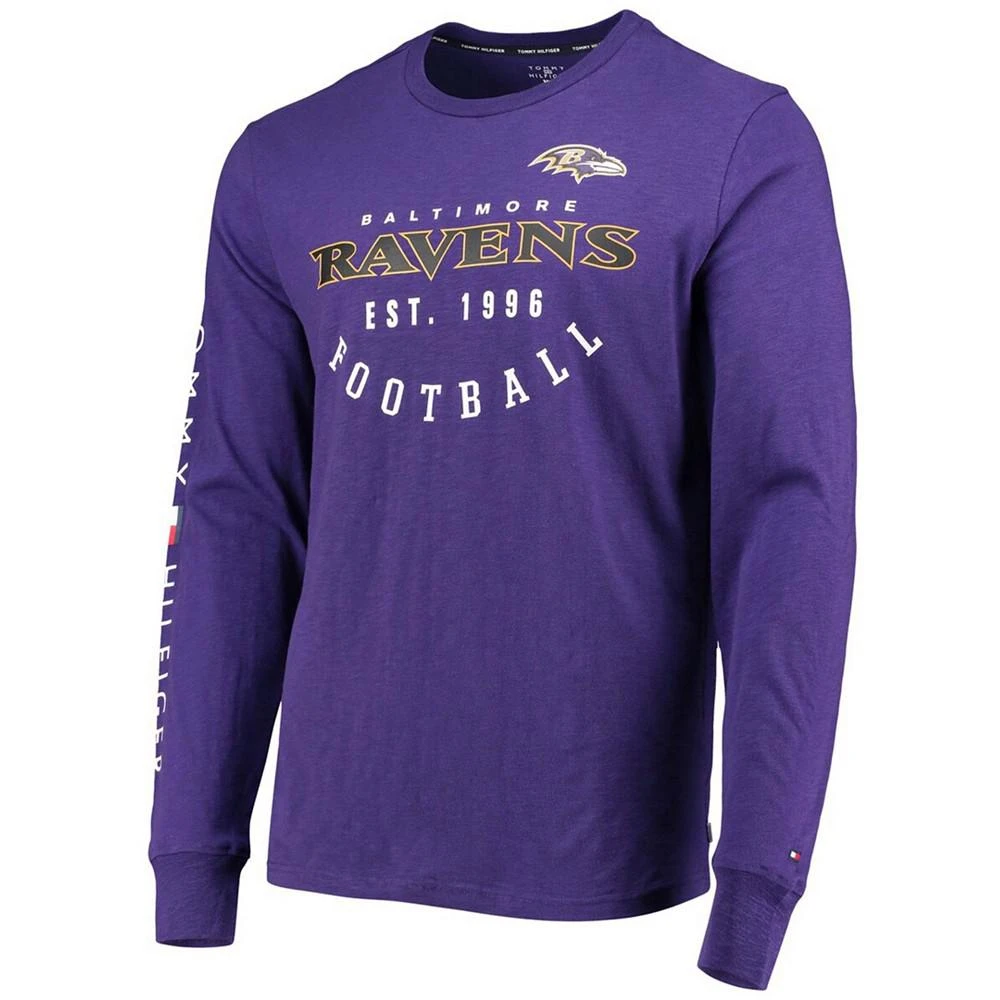 商品Tommy Hilfiger|Men's Purple Baltimore Ravens Peter Long Sleeve T-shirt,价格¥490,第2张图片详细描述