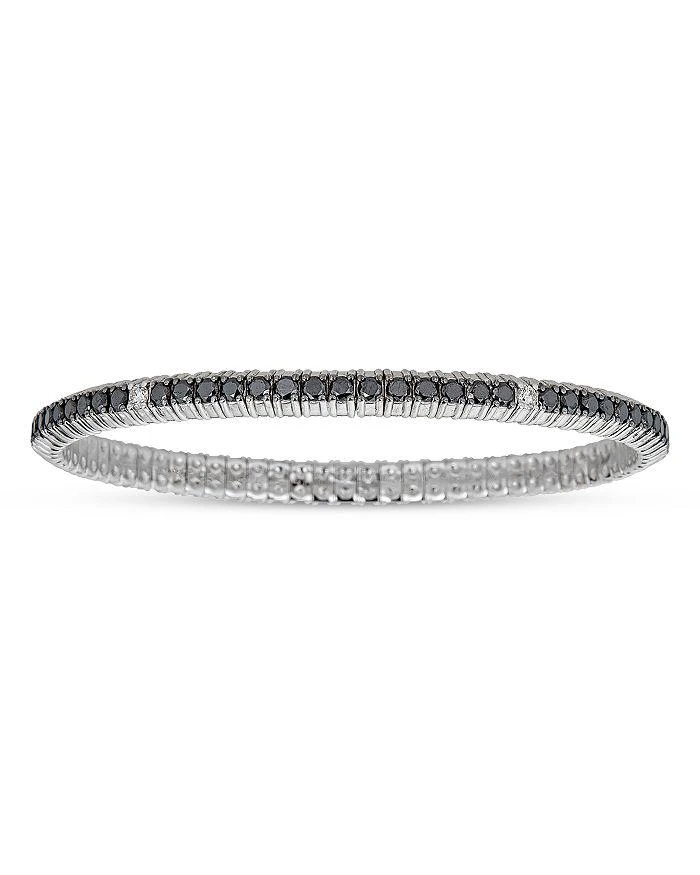 商品ZYDO|18K White Gold Stretch Collection Black & White Diamond Stretch Tennis Bracelet,价格¥54557,第1张图片