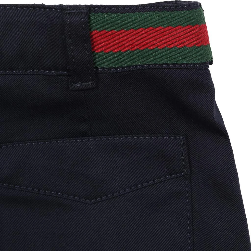 商品Gucci|Blue Shorts For Baby Boy With Web Detail,价格¥3698,第3张图片详细描述