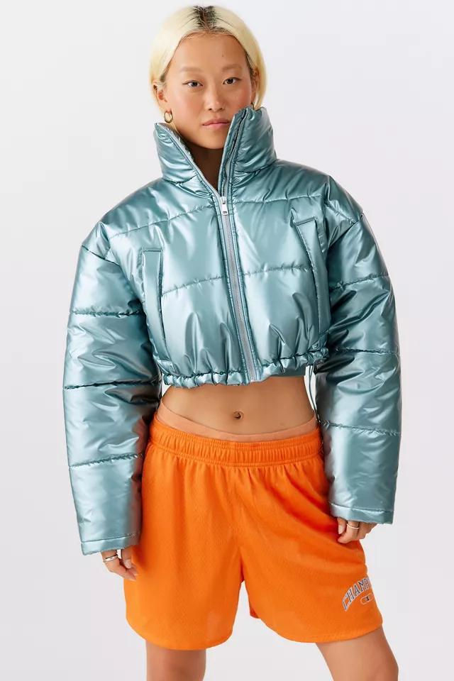 商品Urban Outfitters|UO Taryn Metallic Cropped Puffer Jacket,价格¥728,第7张图片详细描述