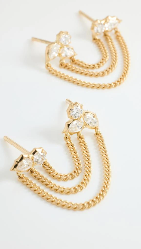 商品Jade Trau|Jade Trau 18k Posey Duo Chain Single Earrings,价格¥20016,第3张图片详细描述