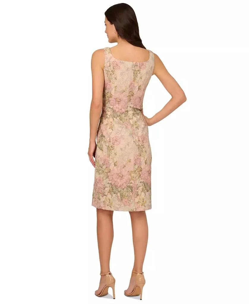 商品Adrianna Papell|Women's Floral Matelasse Square-Neck Dress,价格¥528,第2张图片详细描述