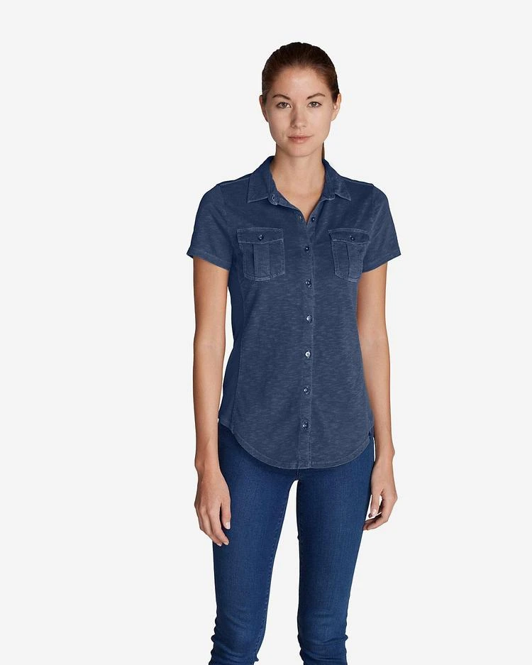 商品Eddie Bauer|Women's Ravenna Short-Sleeve Button-Front Shirt,价格¥224,第5张图片详细描述