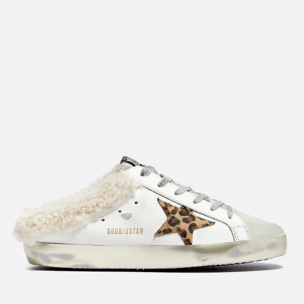 商品Golden Goose|Golden Goose Superstar Sabot Shearling-Trimmed Leather Slip-On Trainers,价格¥4769,第1张图片