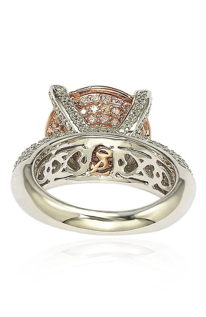 商品Suzy Levian|Sterling Silver & 14K Rose Gold Plated Pavé Pink CZ Ring,价格¥865,第3张图片详细描述