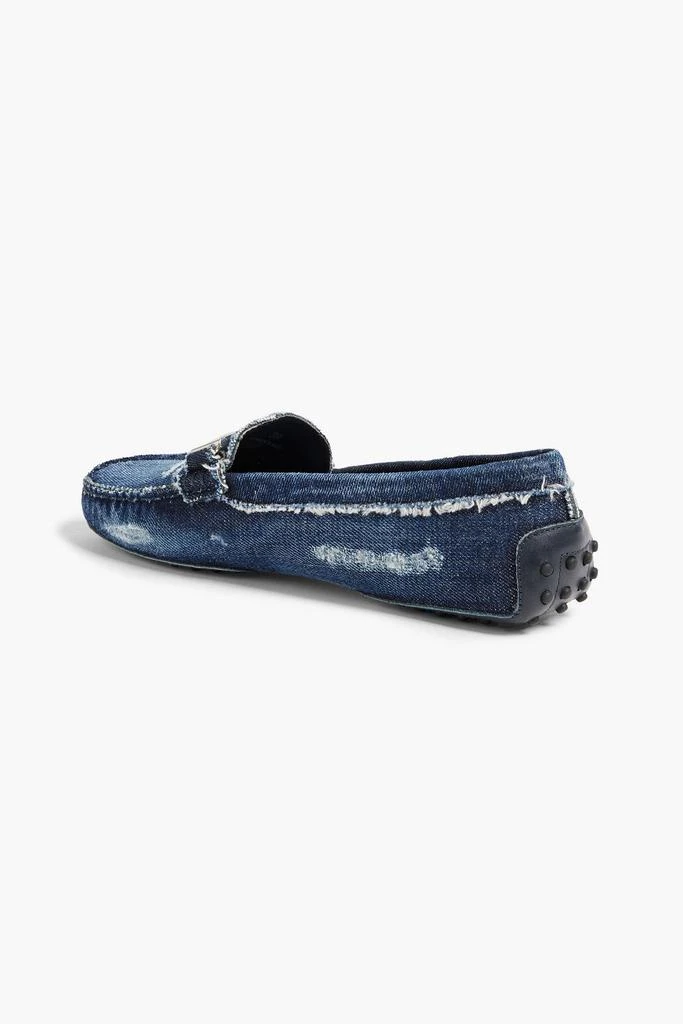 商品Tod's|Distressed denim loafers,价格¥2695,第3张图片详细描述