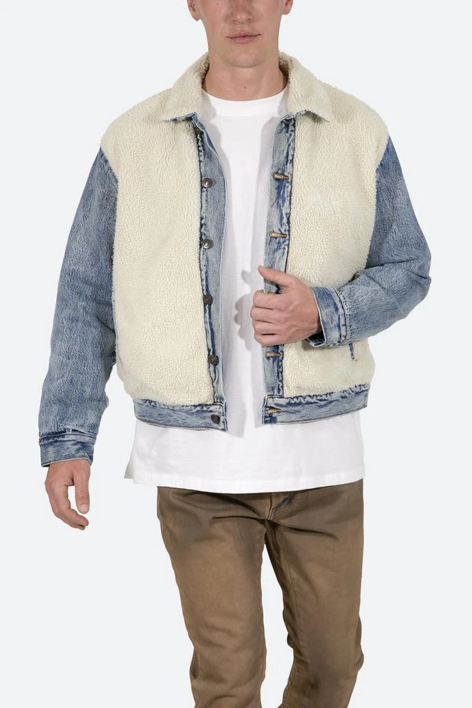 Sherpa Body Trucker Jacket - Blue/White 商品