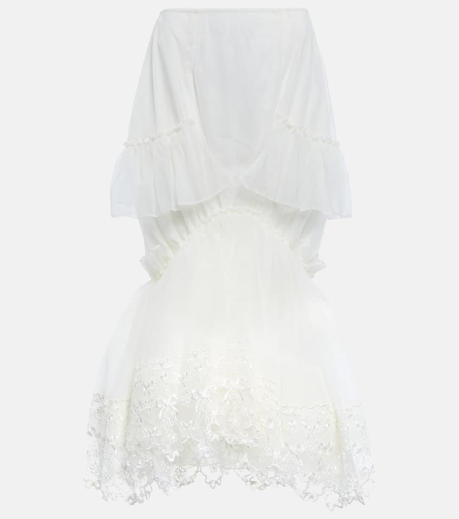 商品Simone Rocha|刺绣荷叶边薄纱半身裙,价格¥8748,第1张图片