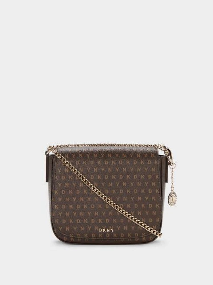 商品DKNY|Coated Logo Medium Saddle Crossbody,价格¥1131,第1张图片