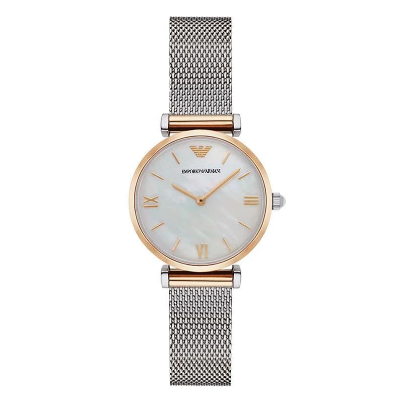 商品[国内直发] Emporio Armani|阿玛尼(Emporio Armani)编织钢带欧美简约时尚休闲石英女士腕表 AR2068,价格¥1010,第1张图片