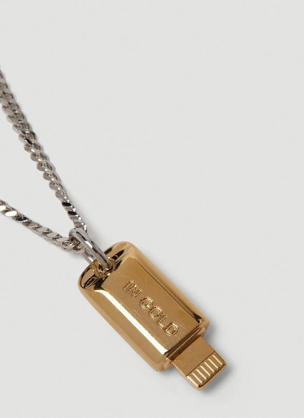 商品In Gold We Trust|USB-C Pendant Necklace in Silver,价格¥1495,第3张图片详细描述