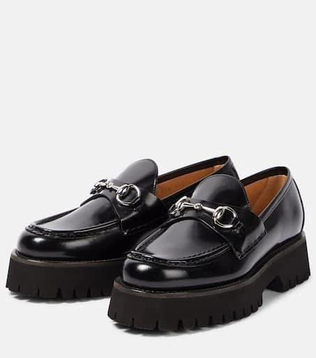 商品Gucci|Sylke Horsebit leather loafers,价格¥9300,第5张图片详细描述