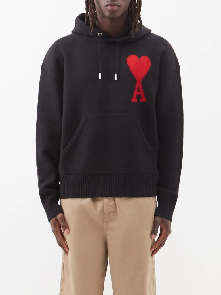 商品AMI|Ami de Cœur-logo wool hoodie,价格¥2864,第1张图片