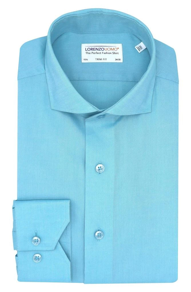 商品Lorenzo Uomo|Trim Fit Solid Cotton Stretch Dress Shirt,价格¥283,第1张图片