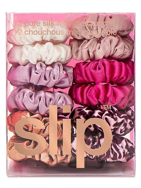 商品Slip|Pure Silk 12-Piece French Rose Minnie Scrunchies Set,价格¥280,第4张图片详细描述