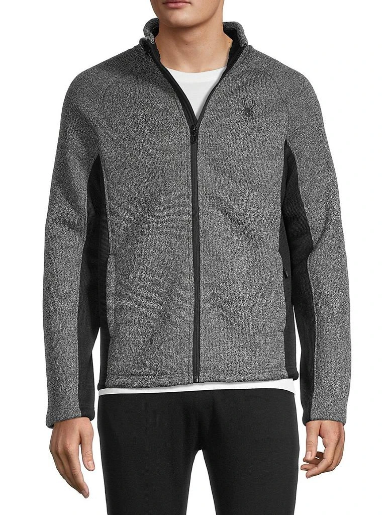 商品Spyder|Stellar Full-Zip Jacket Charcoal Heather,价格¥186,第1张图片