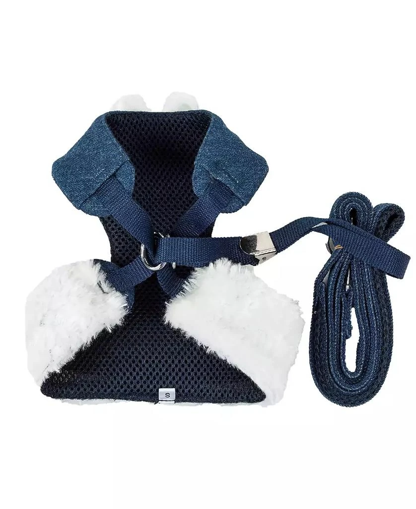 商品Pet Life|Luxe 'Pom Draper' 2-in-1 Adjustable Dog Harness Leash with Pom-Pom Bowtie,价格¥322,第4张图片详细描述