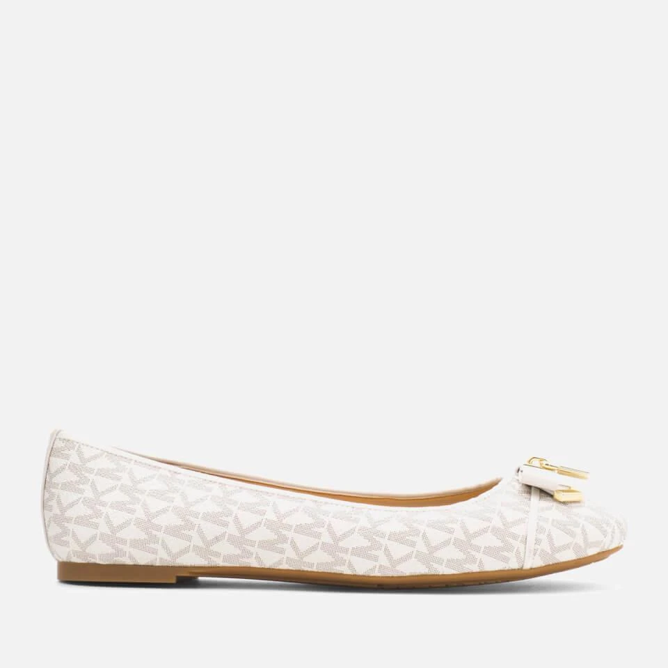 商品Michael Kors|MICHAEL MICHAEL KORS ALICE LOGO-JACQUARD CANVAS BALLET FLATS,价格¥566,第1张图片