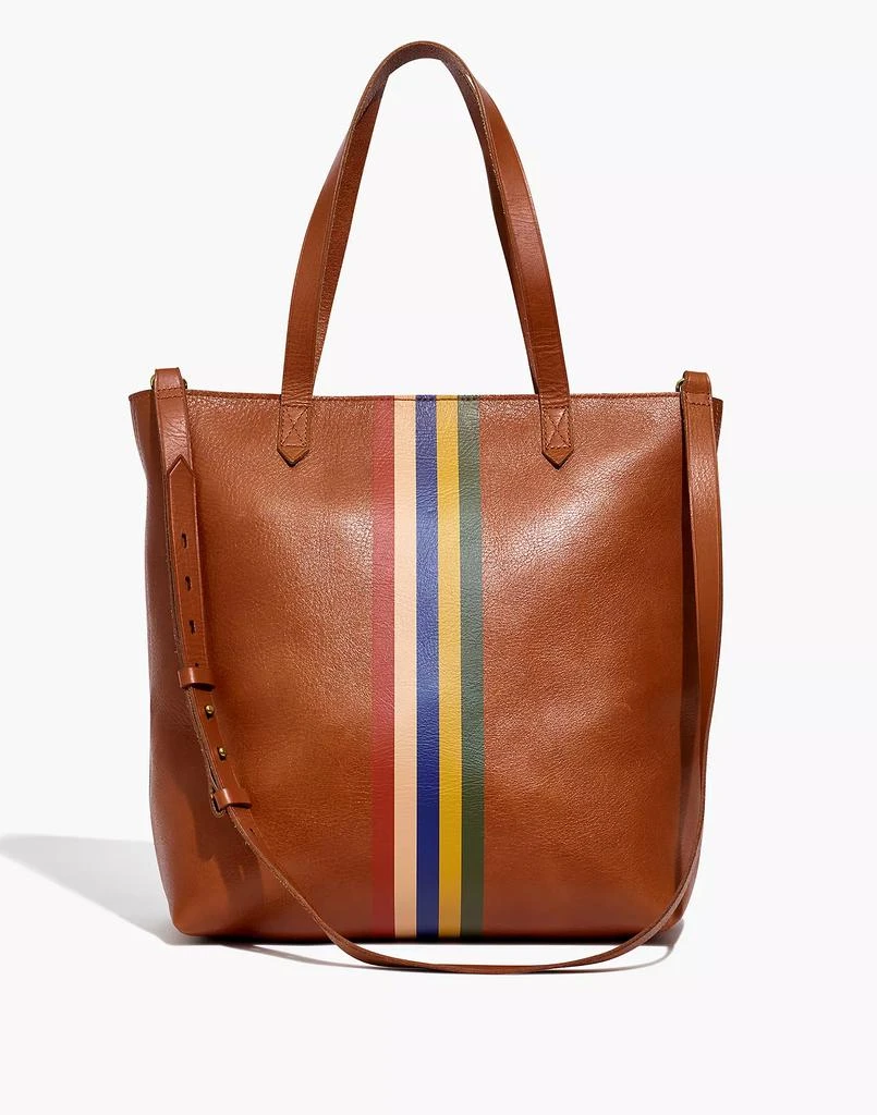 商品Madewell|The Zip-Top Medium Transport Tote: Rainbow Stripe Edition,价格¥955,第1张图片