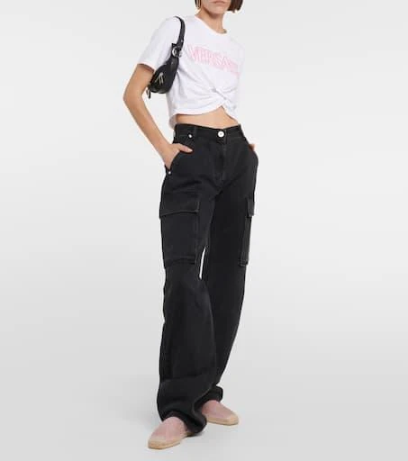 商品Versace|Versace Allover 帆布草编鞋,价格¥2448,第2张图片详细描述