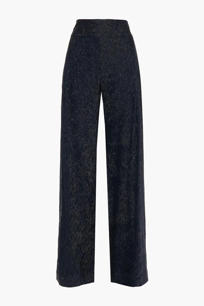 商品ROLAND MOURET|Brunswick metallic plissé silk-blend georgette wide-leg pants,价格¥3918,第3张图片详细描述