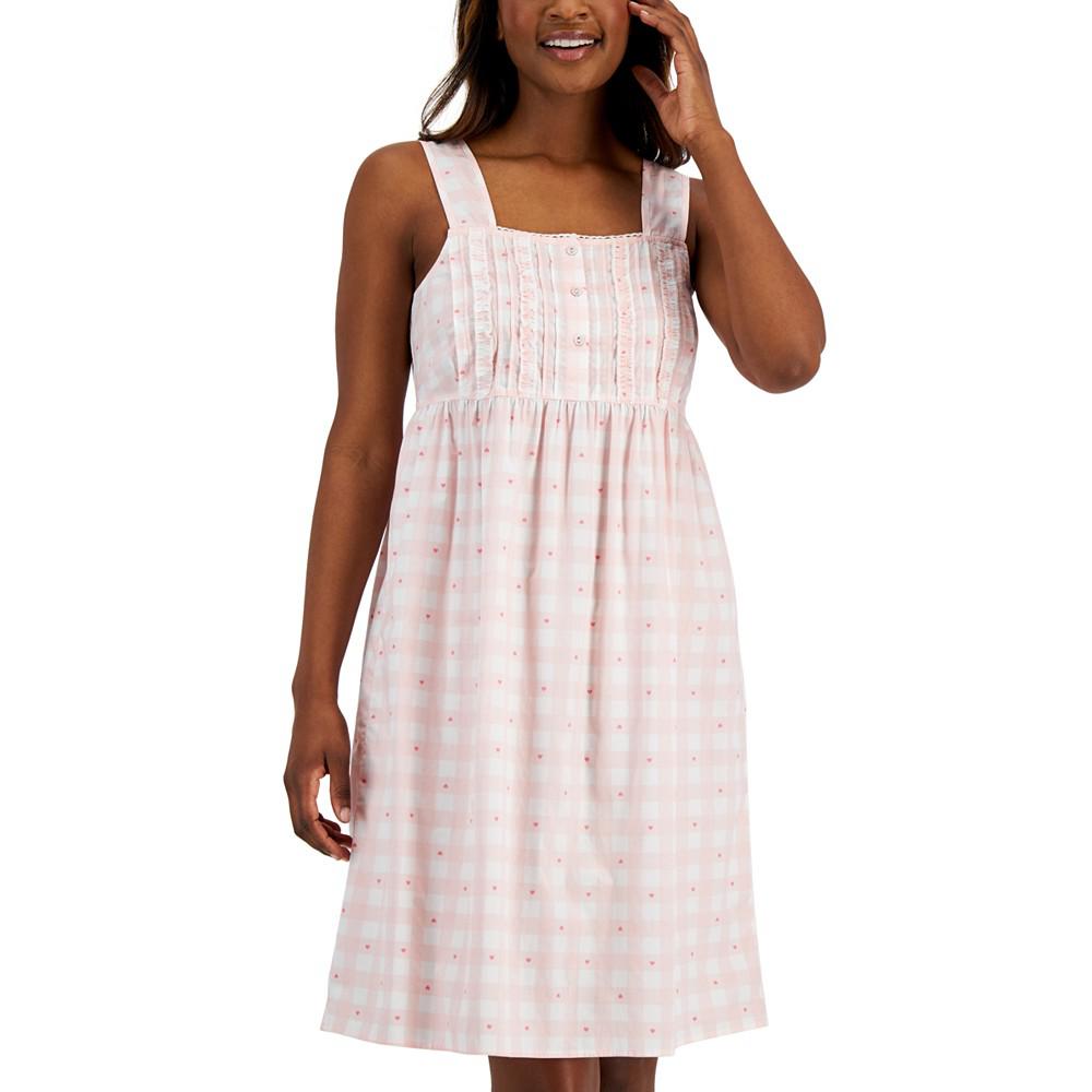 Women's Mommy & Me Matching Gingham Cotton Nightgown, Created For Macy's商品第3张图片规格展示