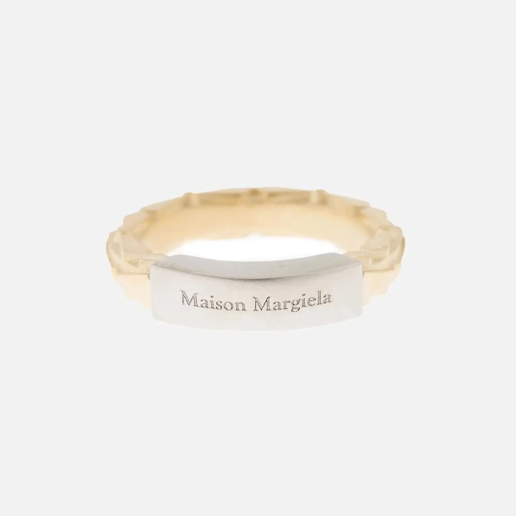 商品MAISON MARGIELA|Maison Margiela Women's Logo Ring - Gold,价格¥1025,第1张图片