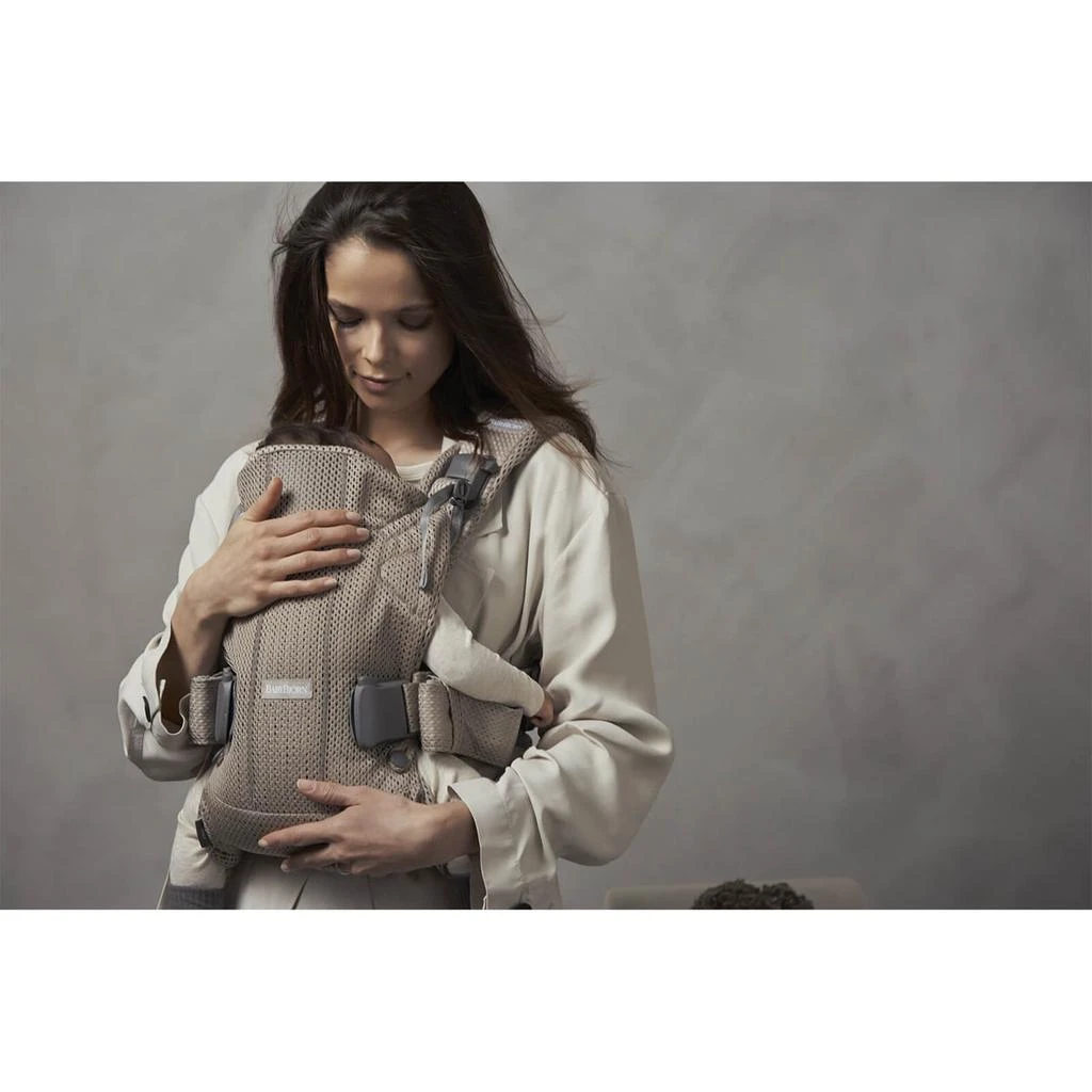 商品BabyBjörn|BABYBJÖRN One Air 3D Mesh Baby Carrier - Greige,价格¥1643,第3张图片详细描述