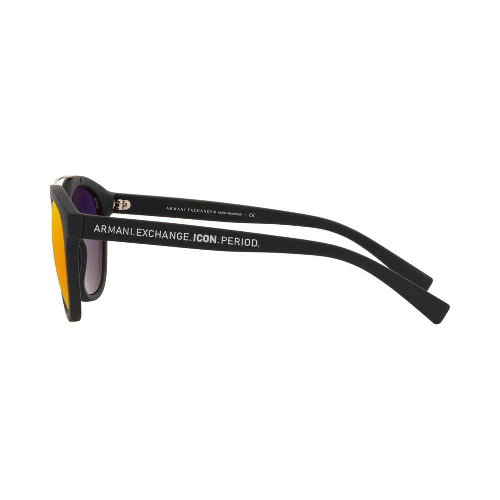 Low Bridge Fit Men's Sunglasses, AX4118SF 54商品第2张图片规格展示