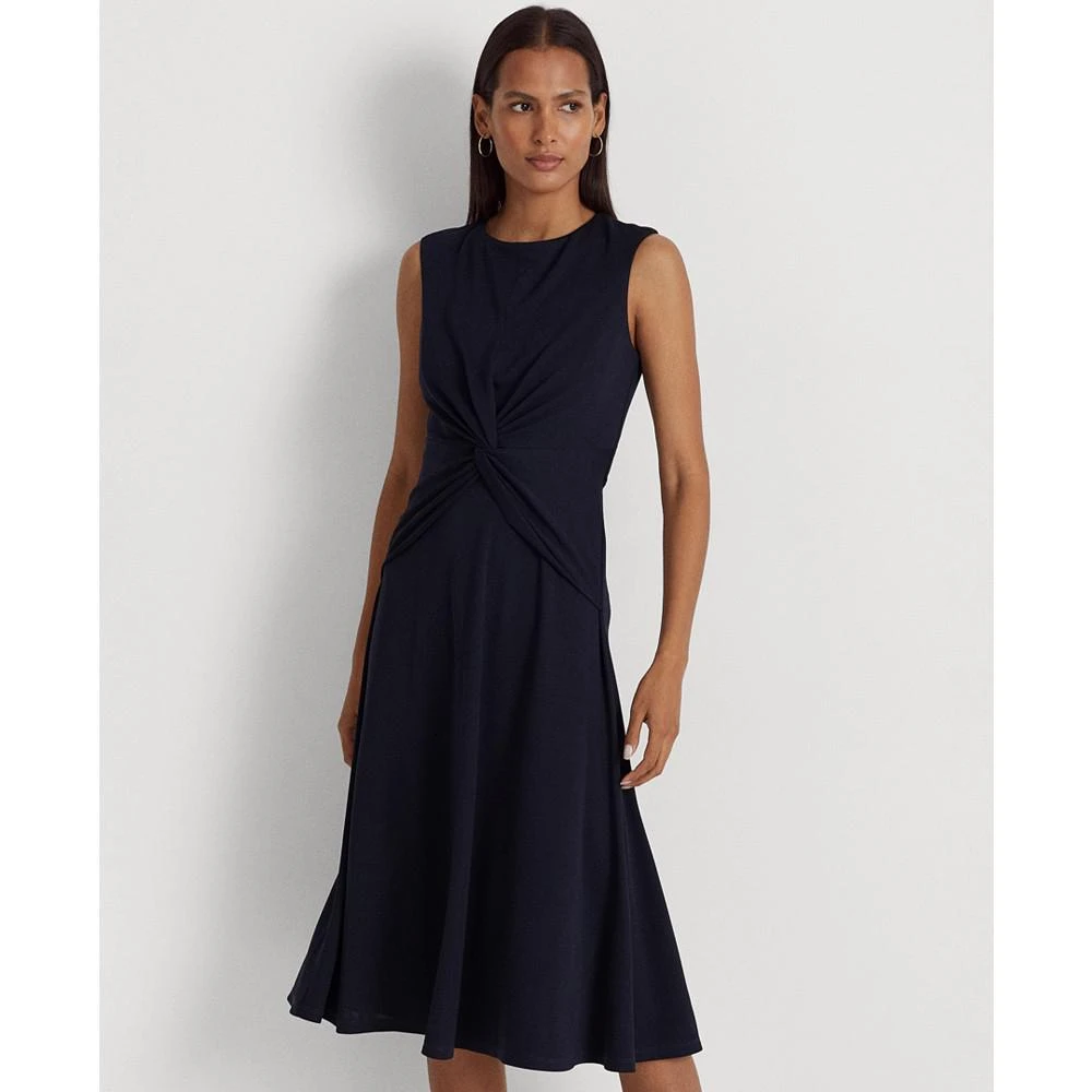 商品Ralph Lauren|Women's Twist-Front Cap-Sleeve Stretch Jersey Dress,价格¥1042,第3张图片详细描述