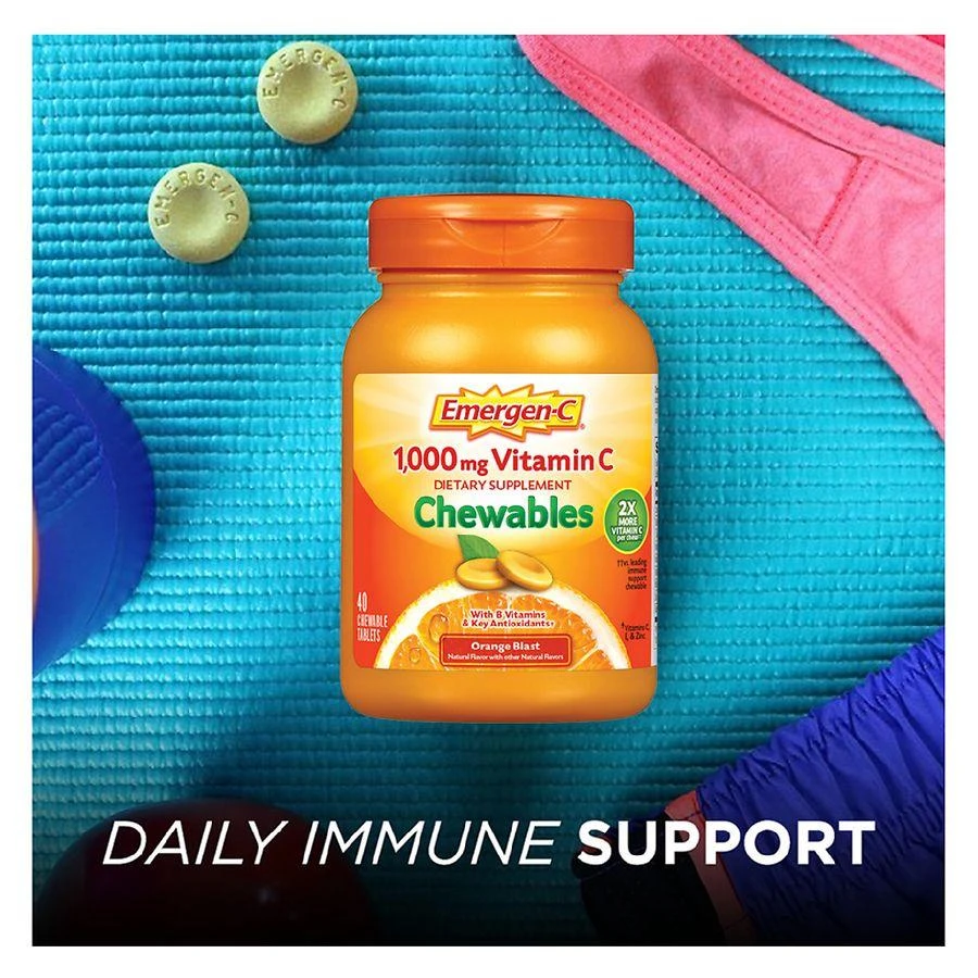 Immune Support Chewable Tablet with 1000 mg Vitamin C & B Vitamins Orange Blast �商品