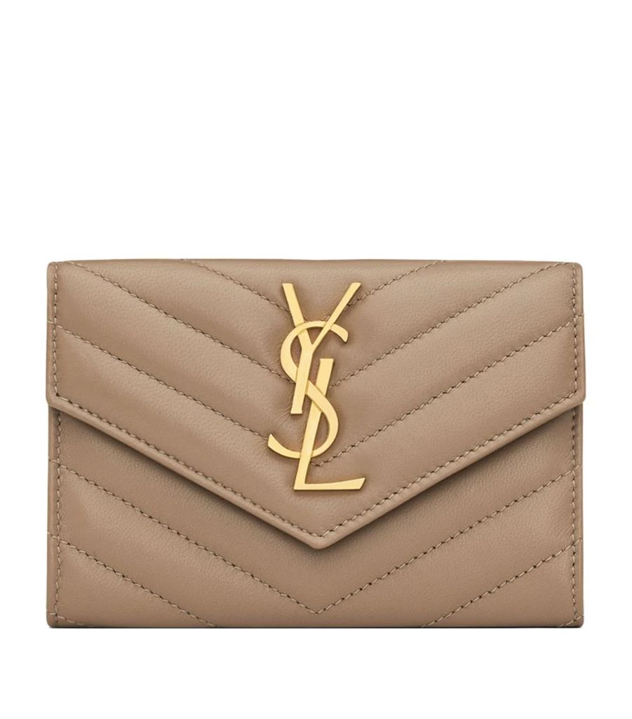 商品Yves Saint Laurent|Small Leather Cassandre Envelope Wallet,价格¥3864,第1张图片