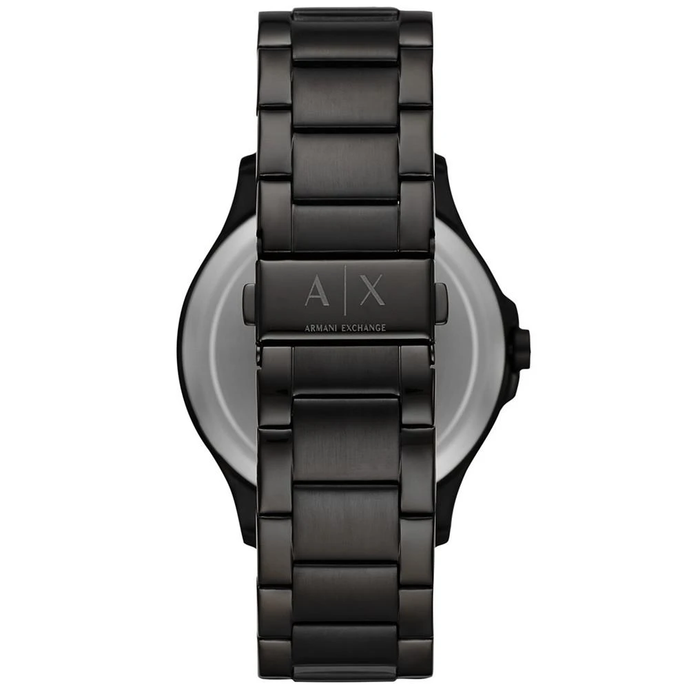 商品Armani Exchange|Men's Automatic Quartz Three-Hand Date Black Stainless Steel Bracelet Watch, 46mm,价格¥1010,第3张图片详细描述