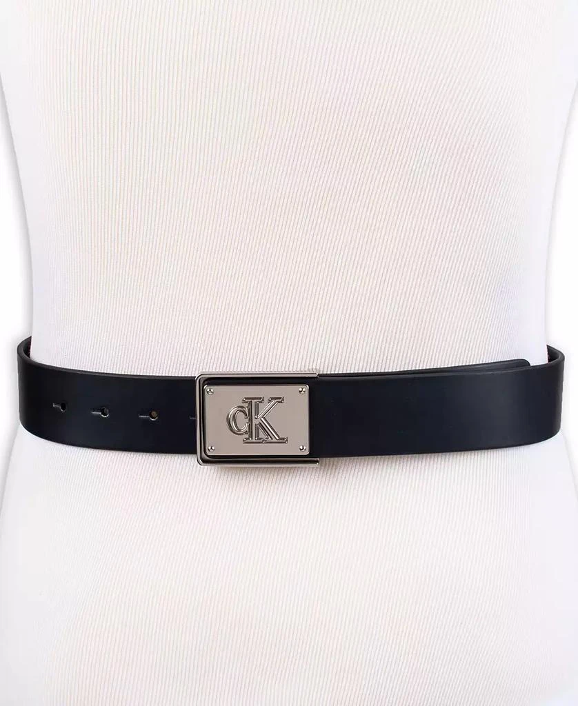 商品Calvin Klein|Men's CK Plate Plaque Belt,价格¥99,第5张图片详细描述