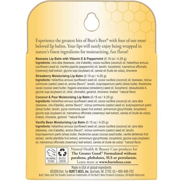 商品Burt's Bees|Burt's Bees Burt's Balms 100% Natural Gift Set,价格¥134,第2张图片详细描述