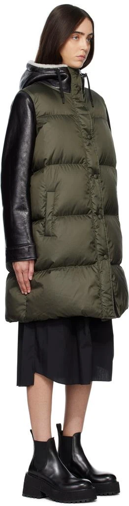 商品Yves Salomon|Khaki Quilted Down Jacket,价格¥5004,第2张图片详细描述