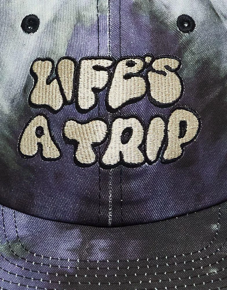 商品Rip N Dip|RIPNDIP life's a trip 6 panel strapback cap in blue and green tie dye,价格¥163,第2张图片详细描述