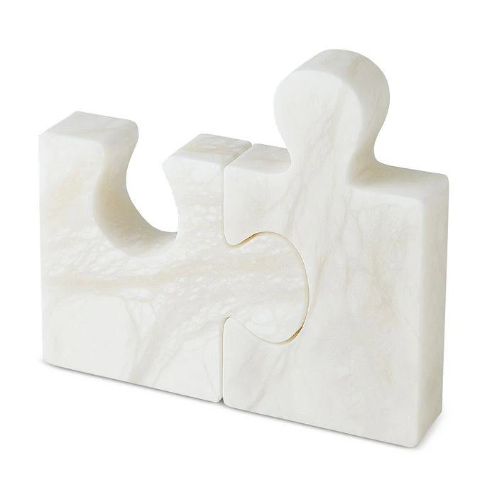商品Global Views|Jigsaw Bookends in White, Set of 2,价格¥4844,第3张图片详细描述