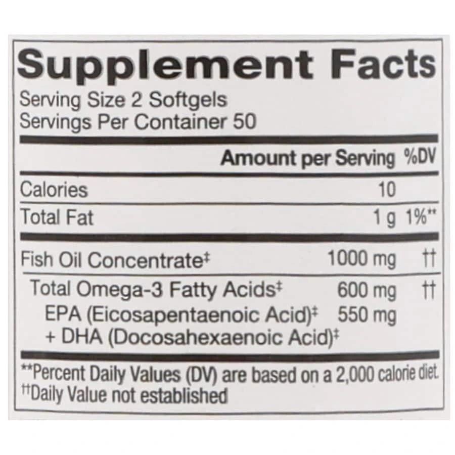 商品Walgreens|Mini Fish Oil 1000 mg Softgels,价格¥96,第5张图片详细描述