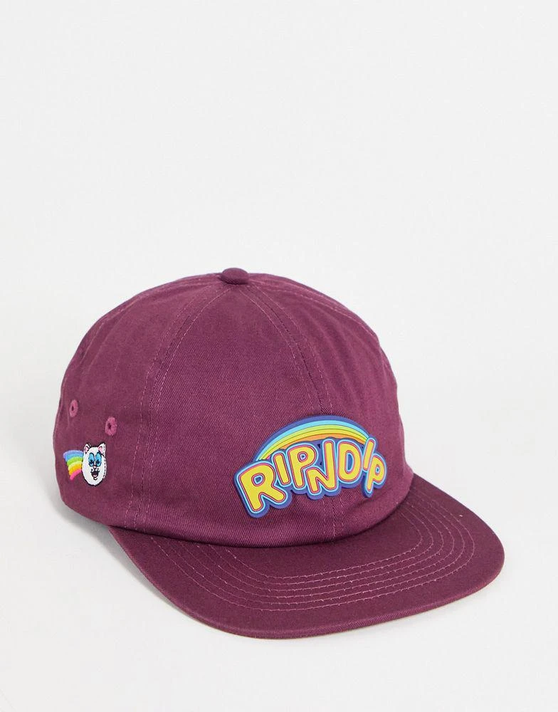 商品Rip N Dip|RIPNDIP friends forever cap in burgundy,价格¥318,第1张图片