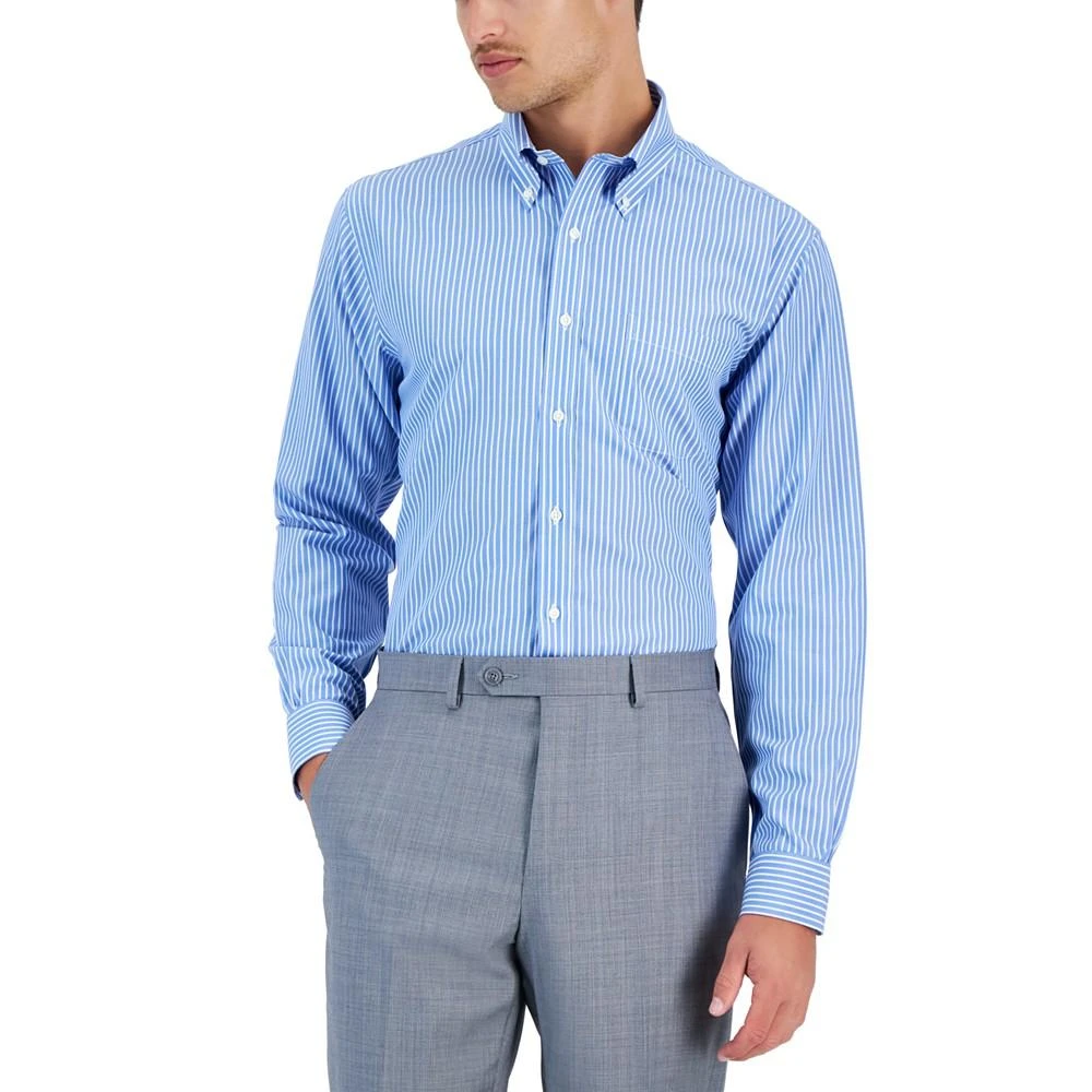 商品Brooks Brothers|Brooks Brothers Men's Regular Fit Non-Iron Thin Stripe Dress Shirt,价格¥530,第1张图片