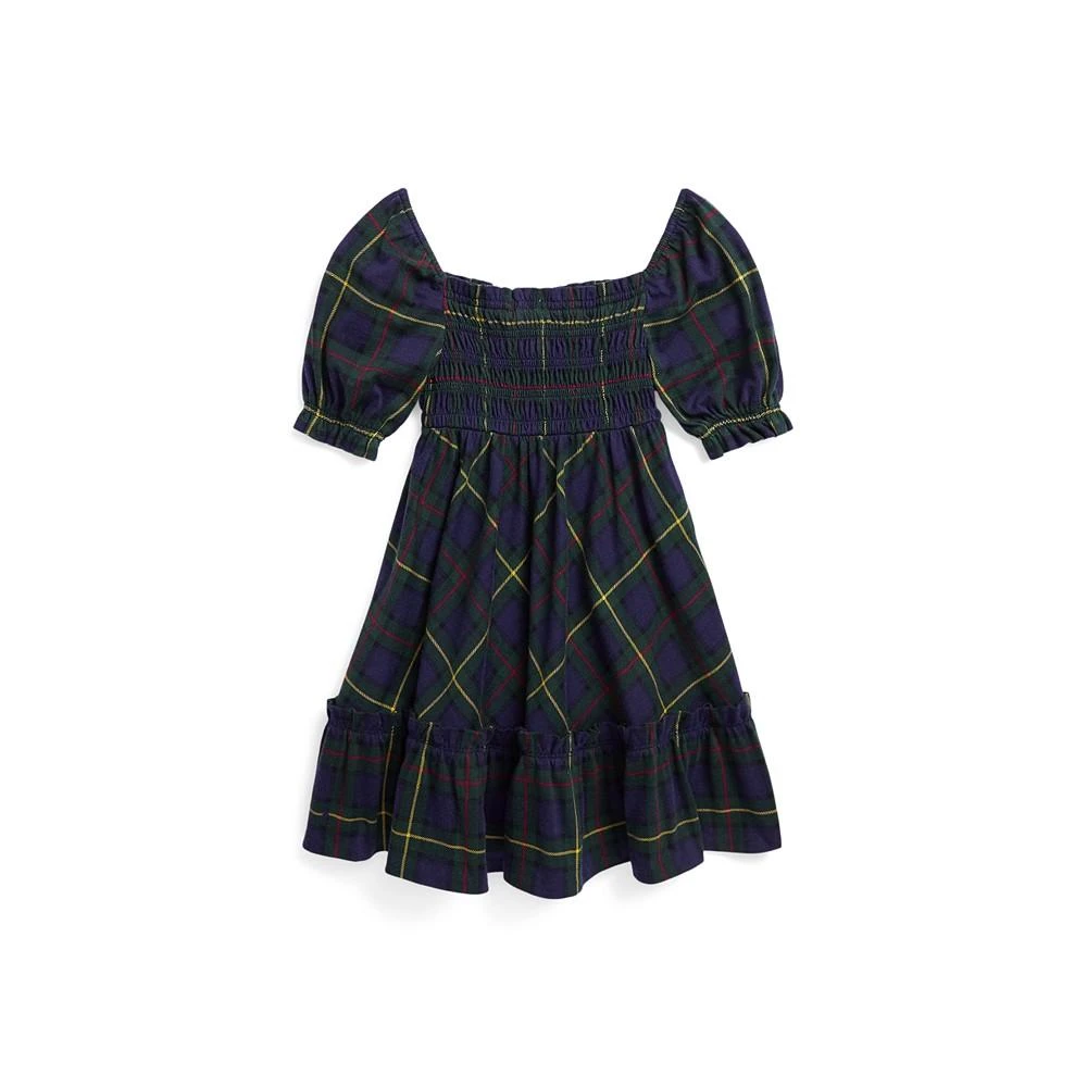 商品Ralph Lauren|Toddler and Little Girls Plaid Smocked Cotton Jersey Dress,价格¥242,第5张图片详细描述