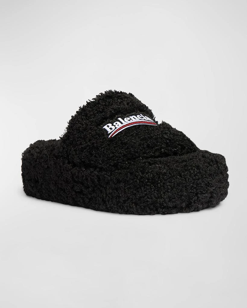 商品Balenciaga|Furry Platform Faux Shearling,价格¥7170,第2张图片详细描述