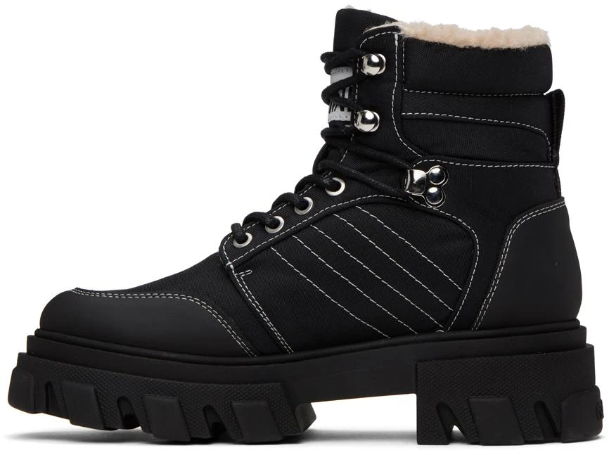 商品Ganni|Black Cleated Hiking Boots,价格¥3628,第3张图片详细描述