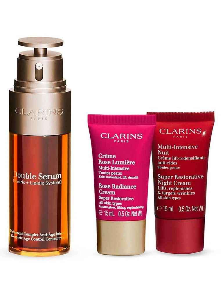 商品Clarins|Double Serum & Super Restorative 3-Piece Skin Care Set,价格¥1065,第2张图片详细描述