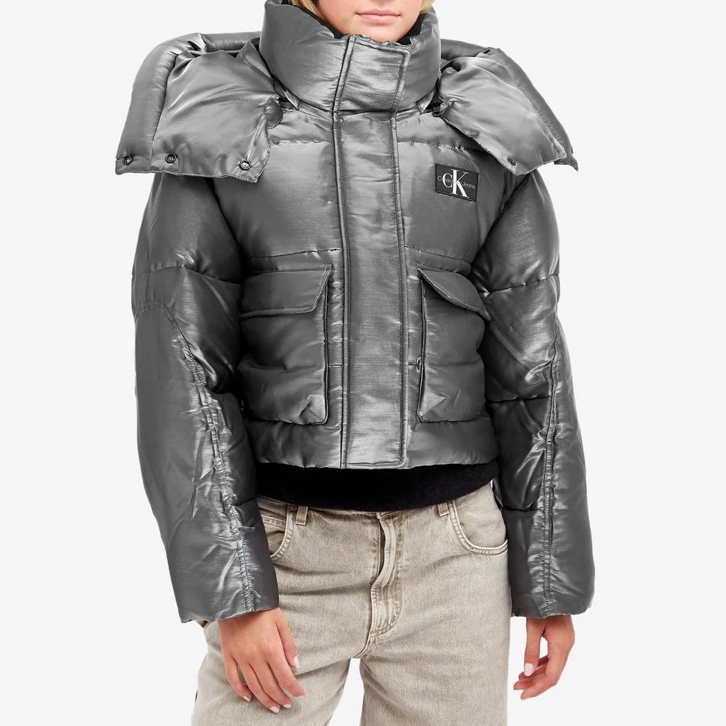 商品Calvin Klein|Calvin Klein Liquid Metal Puffer,价格¥1311,第2张图片详细描述