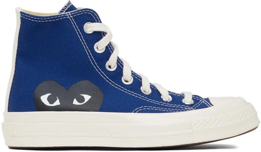 商品Comme des Garcons|Blue Converse Edition Half Heart Chuck 70 High Sneakers,价格¥1123,第1张图片