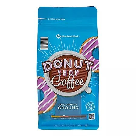 商品Member's Mark|Member's Mark Donut Shop Medium Roast Ground Coffee, 40 oz.,价格¥89,第1张图片